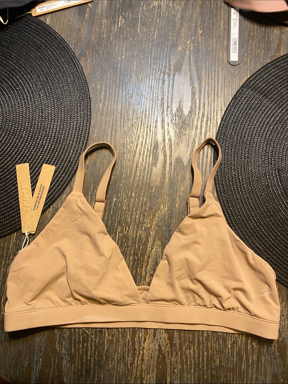 SKIMS Fits everybody Triangle Bralette sienna large NWT